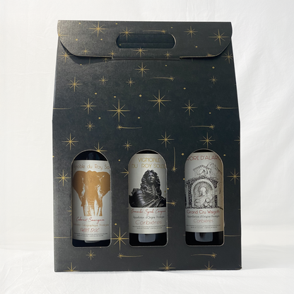 Coffret cadeau rouge 3 bouteilles prestige